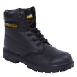 This is an image of Apache - Black 6 Eye Safety Boot AP300 14 available to order from T.H Wiggans Architectural Ironmongery in Kendal, quick delivery and discounted prices.