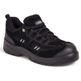 This is an image of Apache - Black Suede Safety Trainer AP302SM 8 available to order from T.H Wiggans Architectural Ironmongery in Kendal, quick delivery and discounted prices.