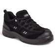 This is an image of Apache - Black Suede Safety Trainer AP302SM 5 available to order from T.H Wiggans Architectural Ironmongery in Kendal, quick delivery and discounted prices.