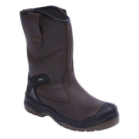 This is an image of Apache - Brown Waterproof Rigger Boot AP305 13 available to order from T.H Wiggans Architectural Ironmongery in Kendal, quick delivery and discounted prices.