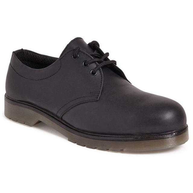 This is an image of Sterling Steel - Black Air Cushion Safety Shoe SS100 9 available to order from T.H Wiggans Architectural Ironmongery in Kendal, quick delivery and discounted prices.