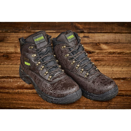 This is an image of Apache - Brown Waterproof Safety Hiker SS813SM 12 available to order from T.H Wiggans Architectural Ironmongery in Kendal, quick delivery and discounted prices.