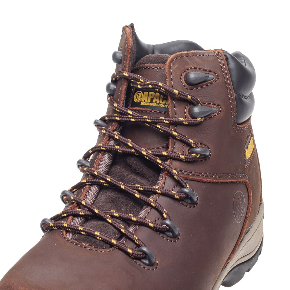 This is an image of Apache - Brown Nubuck Water Resistant Safety Hiker AP315CM 12 available to order from T.H Wiggans Architectural Ironmongery in Kendal, quick delivery and discounted prices.