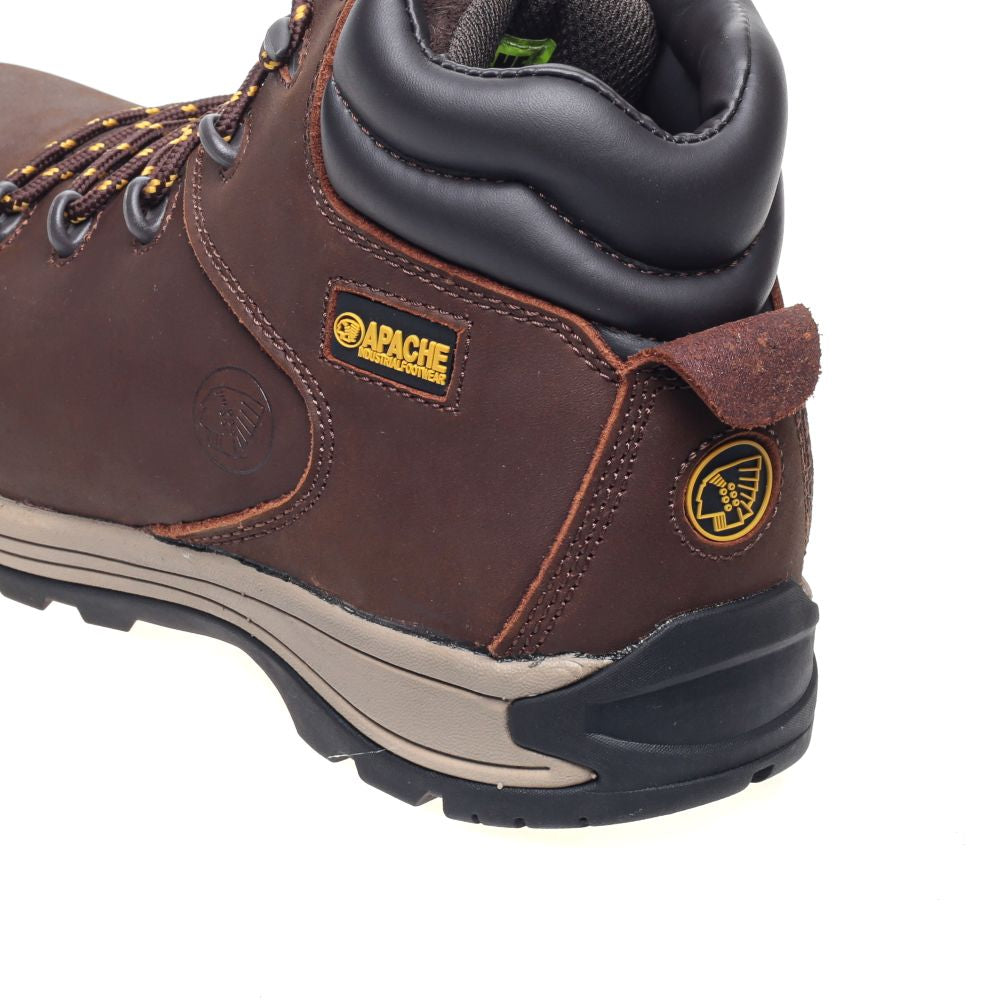 This is an image of Apache - Brown Nubuck Water Resistant Safety Hiker AP315CM 12 available to order from T.H Wiggans Architectural Ironmongery in Kendal, quick delivery and discounted prices.