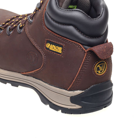 This is an image of Apache - Brown Nubuck Water Resistant Safety Hiker AP315CM 10 available to order from T.H Wiggans Architectural Ironmongery in Kendal, quick delivery and discounted prices.