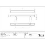 This is an image showing From The Anvil - Satin Chrome Kahlo Pull Handle - Small available from trade door handles, quick delivery and discounted prices
