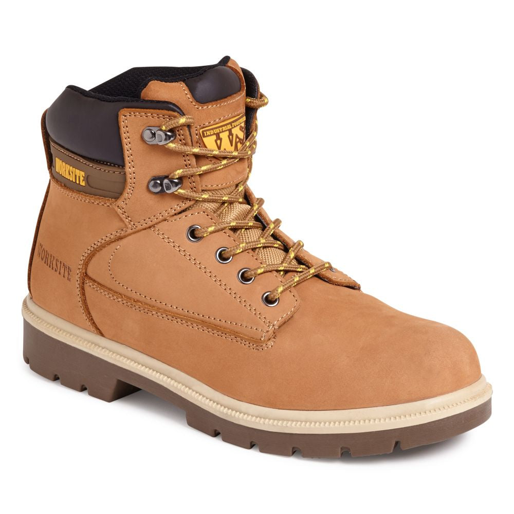 This is an image of Work Site - Wheat 6'' Safety Boot SS613SM 5 available to order from T.H Wiggans Architectural Ironmongery in Kendal, quick delivery and discounted prices.