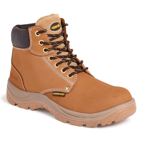 This is an image of Sterling Steel - Wheat 6 Eye Hiker Boot SS819CM 7 available to order from T.H Wiggans Architectural Ironmongery in Kendal, quick delivery and discounted prices.