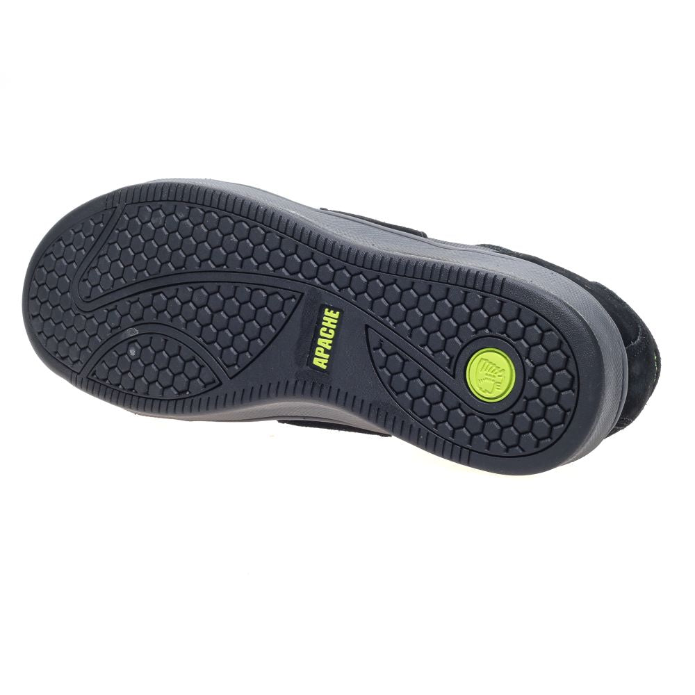 This is an image of Apache - Black Suede Cup Sole Safety Trainer KICK 6 available to order from T.H Wiggans Architectural Ironmongery in Kendal, quick delivery and discounted prices.