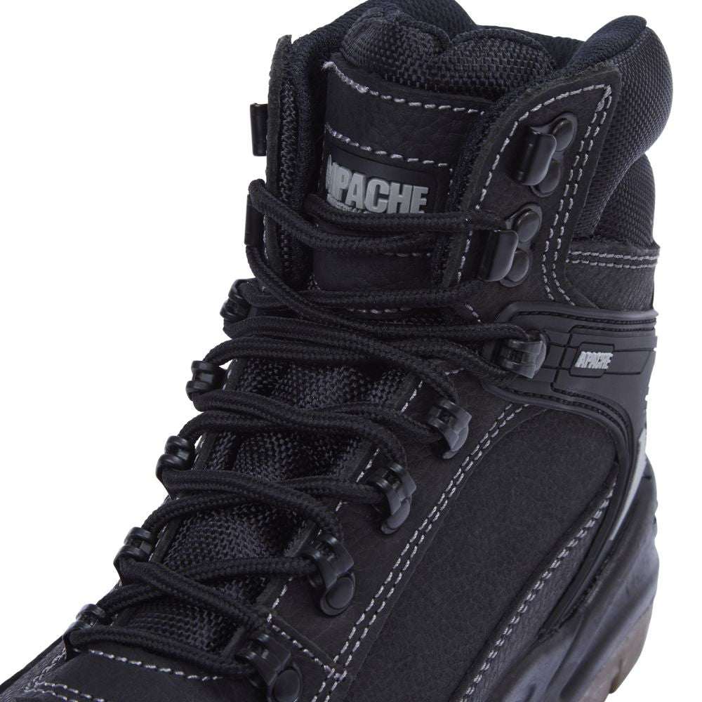 This is an image of Apache - Black Waterproof Safety Hiker RANGER BLACK 9 available to order from T.H Wiggans Architectural Ironmongery in Kendal, quick delivery and discounted prices.