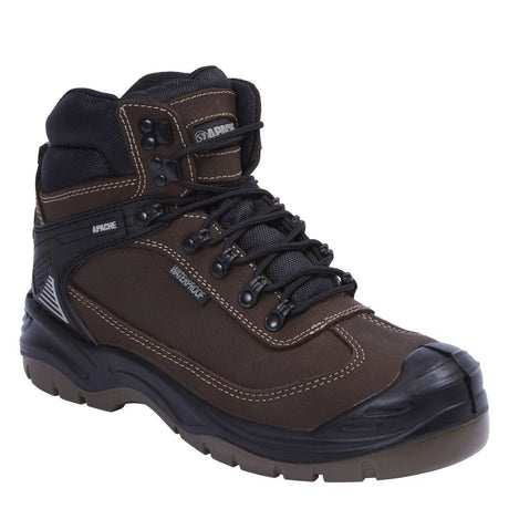 This is an image of Apache - Brown Waterproof Safety Hiker RANGER BROWN 13 available to order from T.H Wiggans Architectural Ironmongery in Kendal, quick delivery and discounted prices.