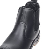 This is an image of Apache - Black Safety Dealer Boot AP714SM 13 available to order from T.H Wiggans Architectural Ironmongery in Kendal, quick delivery and discounted prices.