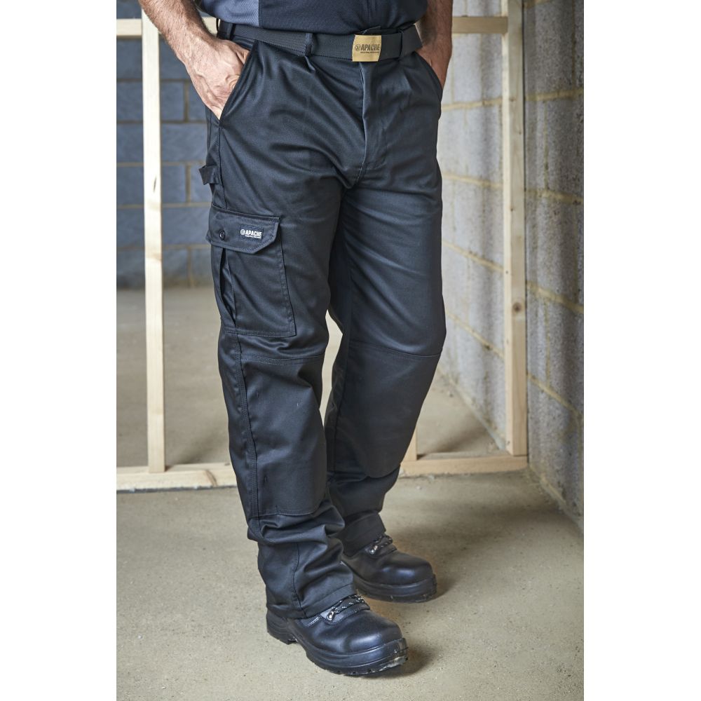 This is an image of Apache - Black Industry Trouser APINDBLACK L29W30 available to order from T.H Wiggans Architectural Ironmongery in Kendal, quick delivery and discounted prices.