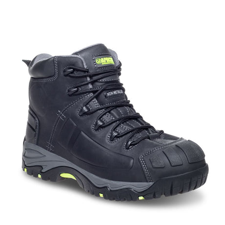 This is an image of Apache - Black Non-Metallic Waterproof Safety Boot Mercury 13 available to order from T.H Wiggans Architectural Ironmongery in Kendal, quick delivery and discounted prices.