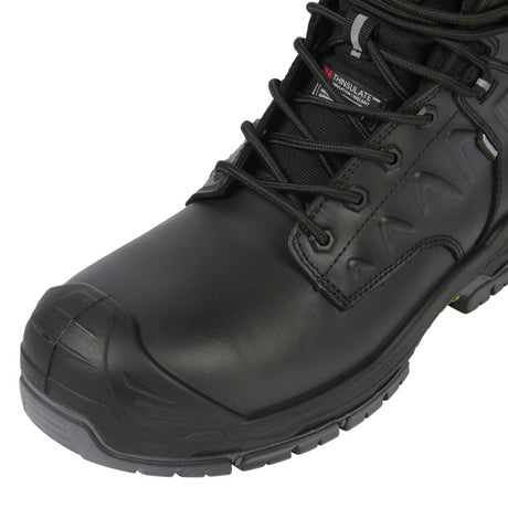 This is an image of Apache - Side Zip Black Waterproof Boot - GTS Outsole Chilliwack 12 available to order from T.H Wiggans Architectural Ironmongery in Kendal, quick delivery and discounted prices.