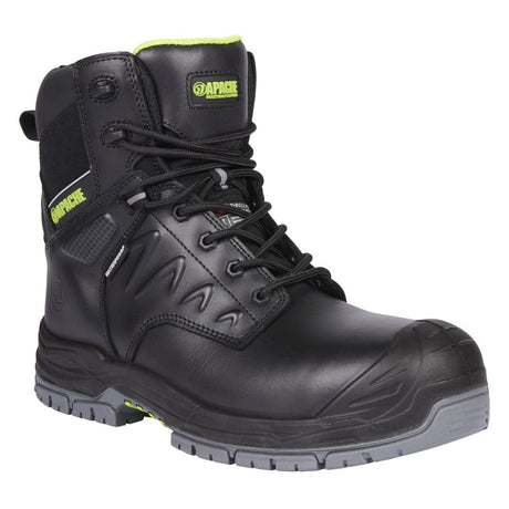 This is an image of Apache - Side Zip Black Waterproof Boot - GTS Outsole Chilliwack 13 available to order from T.H Wiggans Architectural Ironmongery in Kendal, quick delivery and discounted prices.