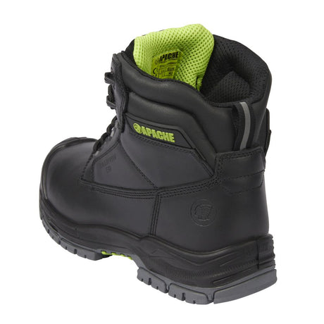 This is an image of Apache - Black Waterproof ESD Safety Boot - GTS Outsole Cranbrook 10 available to order from T.H Wiggans Architectural Ironmongery in Kendal, quick delivery and discounted prices.