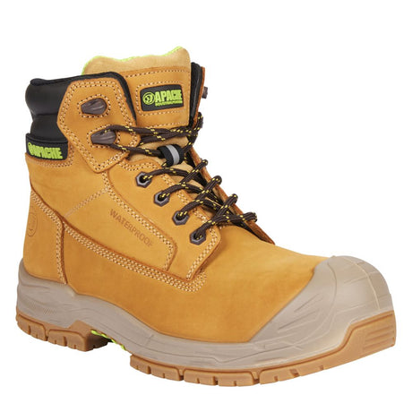 This is an image of Apache - Wheat Waterproof Safety Boot - GTS Outsole Thompson 13 available to order from T.H Wiggans Architectural Ironmongery in Kendal, quick delivery and discounted prices.