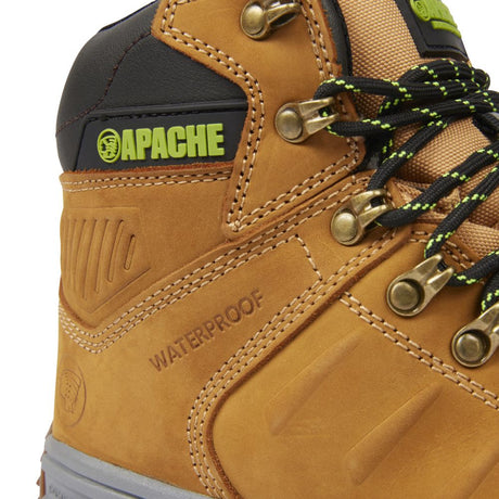 This is an image of Apache - Wheat Leather Waterproof Safety Boot - XTS Outsole Moose Jaw Wheat 13 available to order from T.H Wiggans Architectural Ironmongery in Kendal, quick delivery and discounted prices.