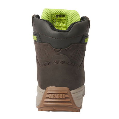 This is an image of Apache - Brown Leather Waterproof Safety Boot - XTS Outsole Moose Jaw Brown 13 available to order from T.H Wiggans Architectural Ironmongery in Kendal, quick delivery and discounted prices.