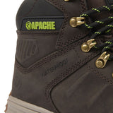 This is an image of Apache - Brown Leather Waterproof Safety Boot - XTS Outsole Moose Jaw Brown 7 available to order from T.H Wiggans Architectural Ironmongery in Kendal, quick delivery and discounted prices.