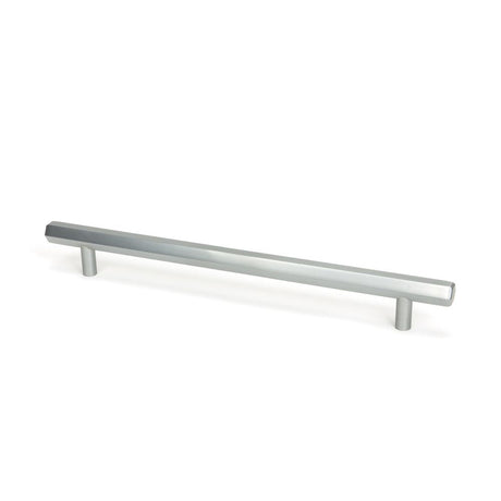 This is an image showing From The Anvil - Satin Chrome Kahlo Pull Handle - Large available from T.H Wiggans Architectural Ironmongery in Kendal, quick delivery and discounted prices