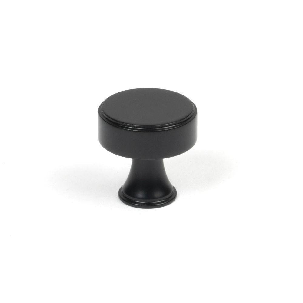 This is an image showing From The Anvil - Matt Black Scully Cabinet Knob - 25mm available from T.H Wiggans Architectural Ironmongery in Kendal, quick delivery and discounted prices