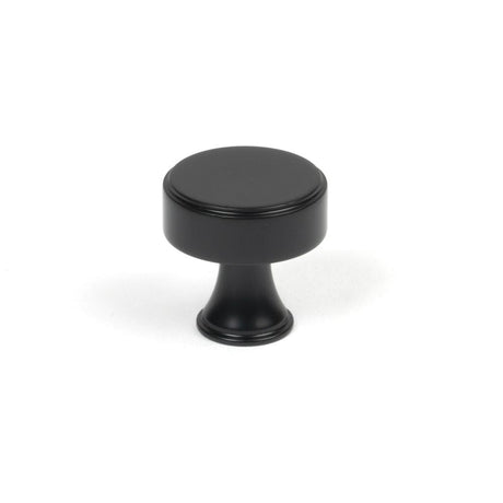 This is an image showing From The Anvil - Matt Black Scully Cabinet Knob - 25mm available from T.H Wiggans Architectural Ironmongery in Kendal, quick delivery and discounted prices