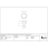 This is an image showing From The Anvil - Matt Black Scully Cabinet Knob - 32mm available from trade door handles, quick delivery and discounted prices