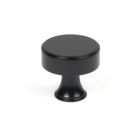 This is an image showing From The Anvil - Matt Black Scully Cabinet Knob - 32mm available from T.H Wiggans Architectural Ironmongery in Kendal, quick delivery and discounted prices