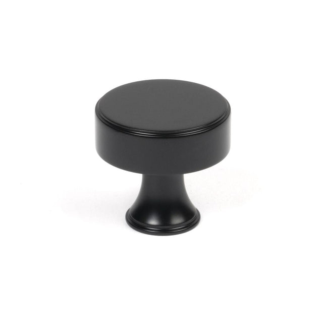 This is an image showing From The Anvil - Matt Black Scully Cabinet Knob - 32mm available from T.H Wiggans Architectural Ironmongery in Kendal, quick delivery and discounted prices