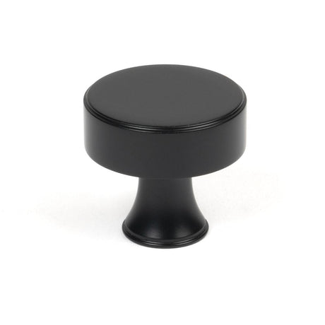 This is an image showing From The Anvil - Matt Black Scully Cabinet Knob - 38mm available from T.H Wiggans Architectural Ironmongery in Kendal, quick delivery and discounted prices
