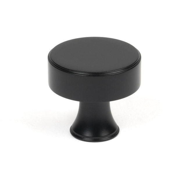 This is an image showing From The Anvil - Matt Black Scully Cabinet Knob - 38mm available from T.H Wiggans Architectural Ironmongery in Kendal, quick delivery and discounted prices
