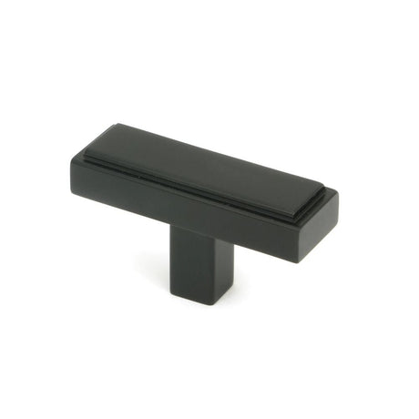 This is an image showing From The Anvil - Matt Black Scully T-Bar available from T.H Wiggans Architectural Ironmongery in Kendal, quick delivery and discounted prices