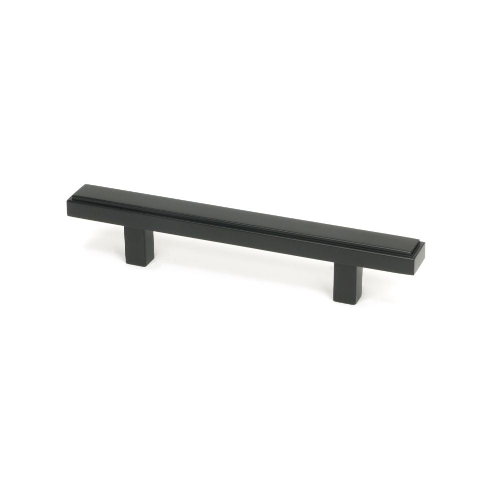 This is an image showing From The Anvil - Matt Black Scully Pull Handle - Small available from T.H Wiggans Architectural Ironmongery in Kendal, quick delivery and discounted prices