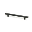 This is an image showing From The Anvil - Matt Black Scully Pull Handle - Medium available from T.H Wiggans Architectural Ironmongery in Kendal, quick delivery and discounted prices