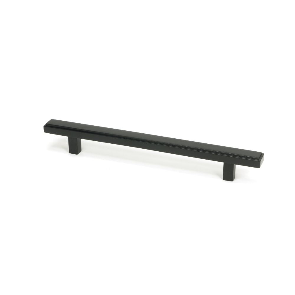 This is an image showing From The Anvil - Matt Black Scully Pull Handle - Medium available from T.H Wiggans Architectural Ironmongery in Kendal, quick delivery and discounted prices