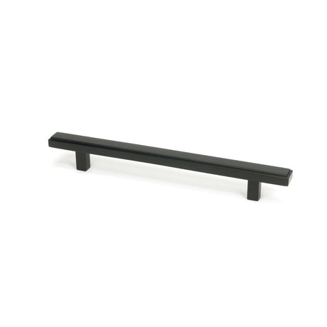This is an image showing From The Anvil - Matt Black Scully Pull Handle - Medium available from T.H Wiggans Architectural Ironmongery in Kendal, quick delivery and discounted prices