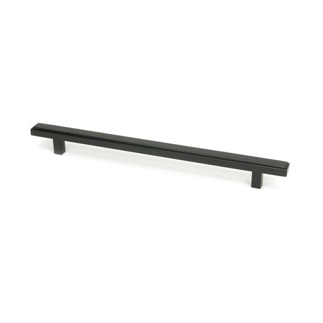 This is an image showing From The Anvil - Matt Black Scully Pull Handle - Large available from T.H Wiggans Architectural Ironmongery in Kendal, quick delivery and discounted prices