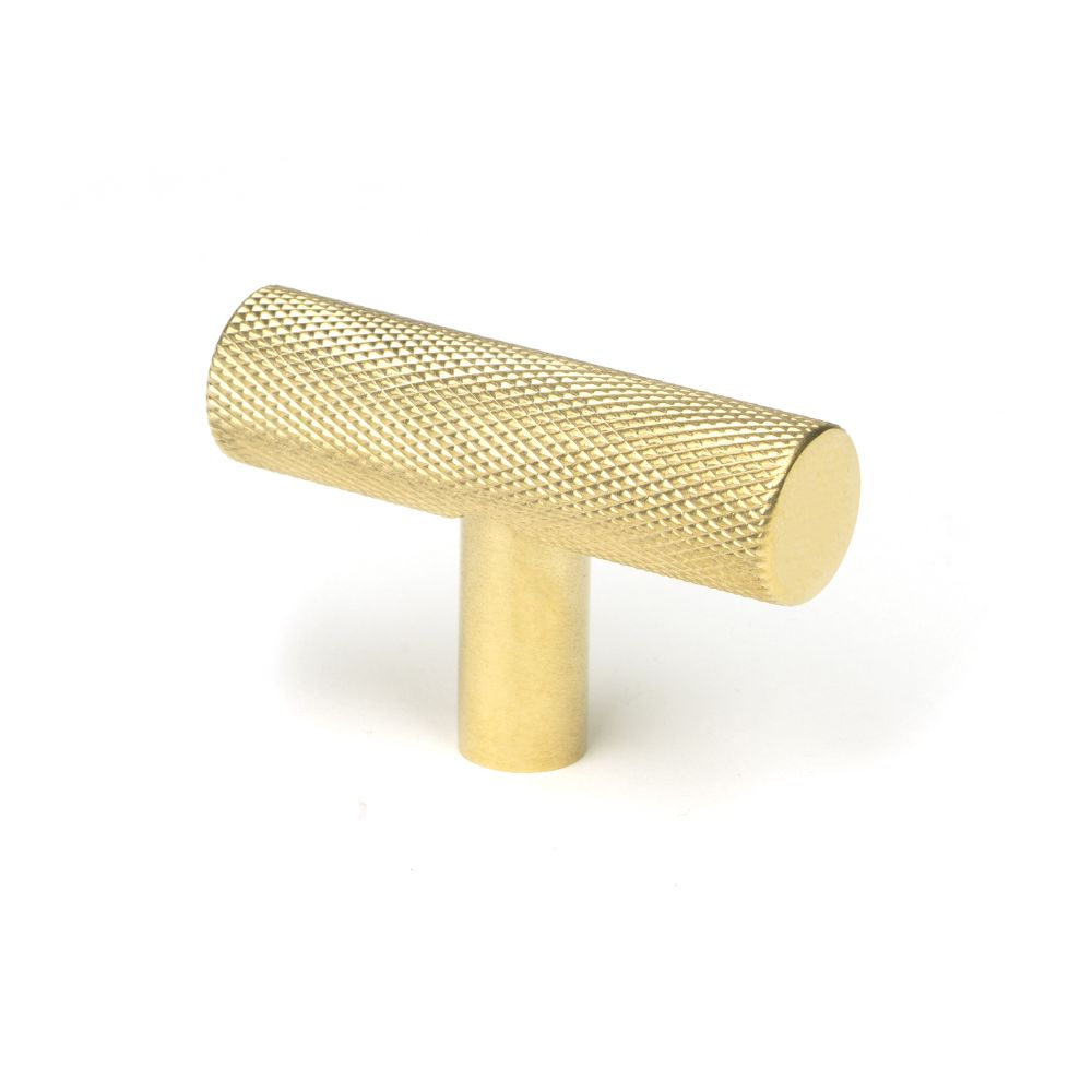 This is an image showing From The Anvil - Polished Brass Brompton T-Bar available from T.H Wiggans Architectural Ironmongery in Kendal, quick delivery and discounted prices