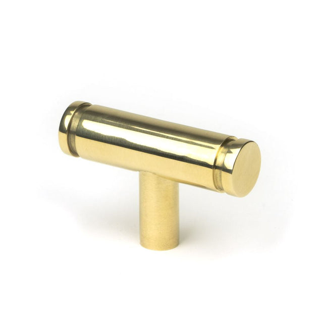 This is an image showing From The Anvil - Polished Brass Kelso T-Bar available from T.H Wiggans Architectural Ironmongery in Kendal, quick delivery and discounted prices