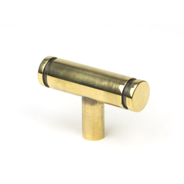 This is an image showing From The Anvil - Aged Brass Kelso T-Bar available from T.H Wiggans Architectural Ironmongery in Kendal, quick delivery and discounted prices