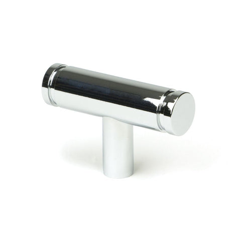 This is an image showing From The Anvil - Polished Chrome Kelso T-Bar available from T.H Wiggans Architectural Ironmongery in Kendal, quick delivery and discounted prices