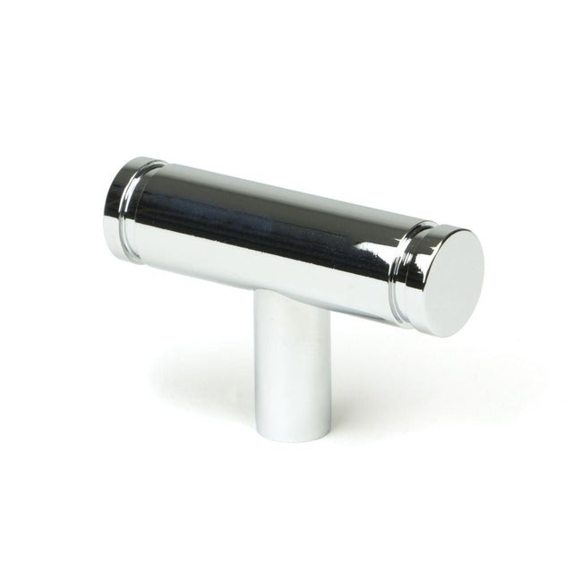 This is an image showing From The Anvil - Polished Chrome Kelso T-Bar available from T.H Wiggans Architectural Ironmongery in Kendal, quick delivery and discounted prices