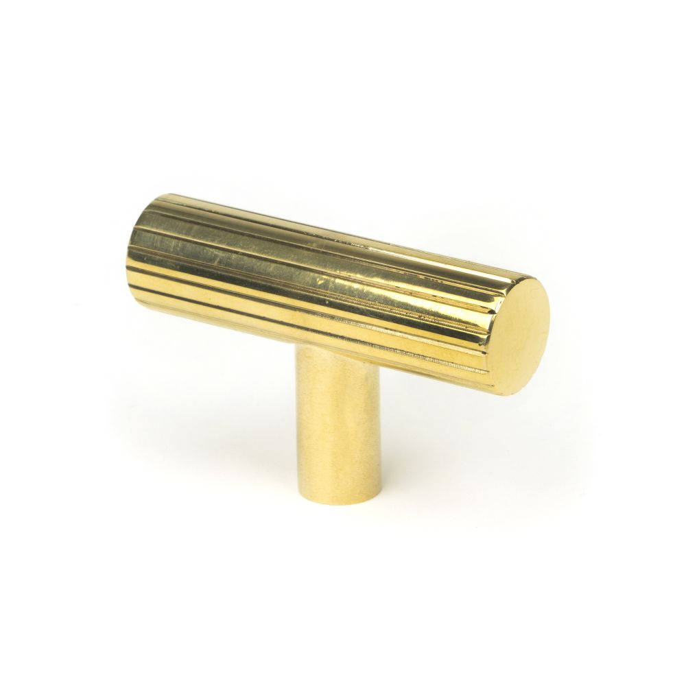 This is an image showing From The Anvil - Polished Brass Judd T-Bar available from T.H Wiggans Architectural Ironmongery in Kendal, quick delivery and discounted prices