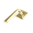 This is an image of From The Anvil - Polished Brass Avon Round Lever on Rose Set (Square) available to order from T.H Wiggans Architectural Ironmongery in Kendal, quick delivery and discounted prices.