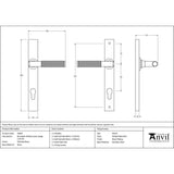 This is an image showing From The Anvil - Polished Brass Brompton Slimline Lever Espag. Lock Set available from trade door handles, quick delivery and discounted prices