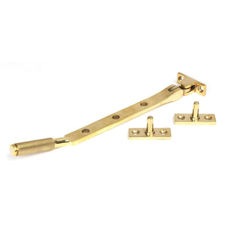 This is an image showing From The Anvil - Polished Brass 8" Brompton Stay available from T.H Wiggans Architectural Ironmongery in Kendal, quick delivery and discounted prices