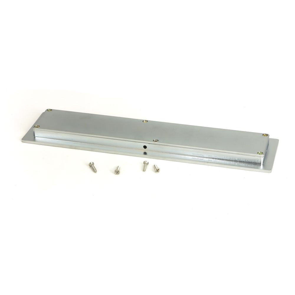 This is an image showing From The Anvil - Satin Chrome 250mm Plain Rectangular Pull available from trade door handles, quick delivery and discounted prices