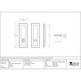 This is an image showing From The Anvil - Satin Chrome 175mm Art Deco Rectangular Pull - Privacy Set available from trade door handles, quick delivery and discounted prices